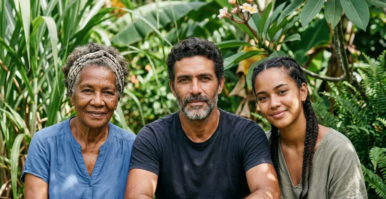 Portraits entrelacés de trois générations de Réunionnais aux origines diverses