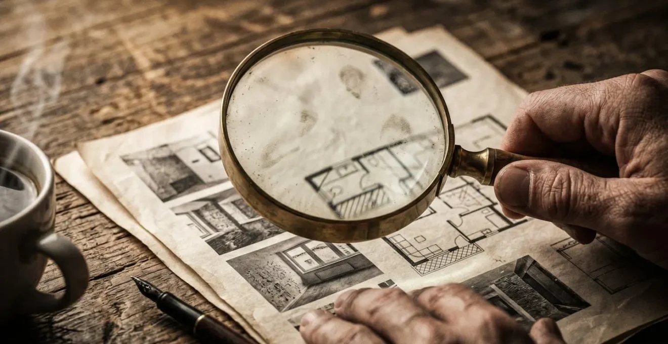 Mains vérifiant des documents de réservation avec loupe sur table